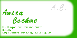 anita csekme business card